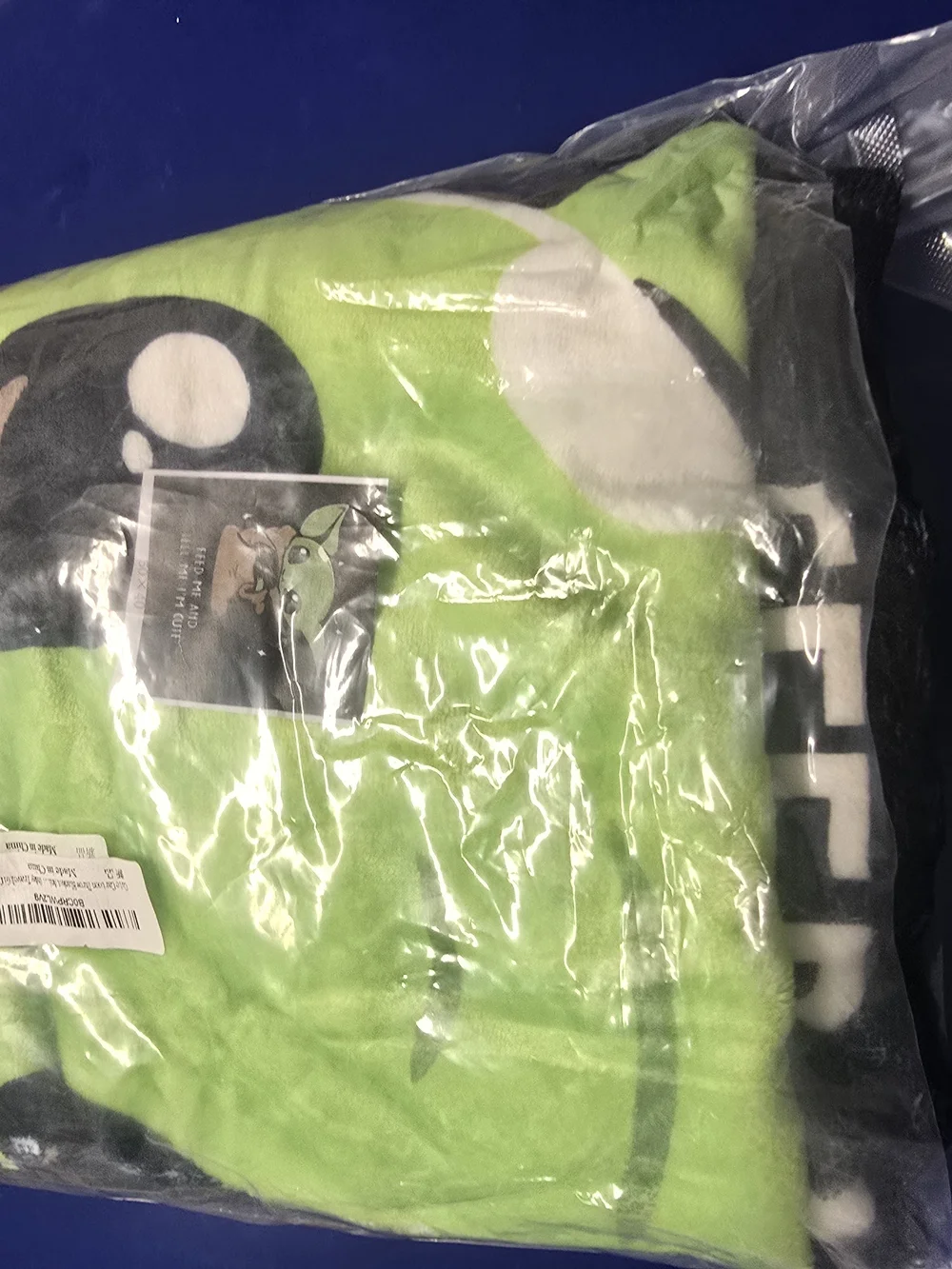 Baby Yoda  Blanket - Black Background 50x40